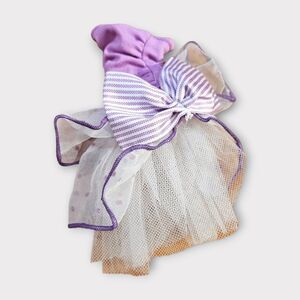 Vtg White and purple Barbie dress